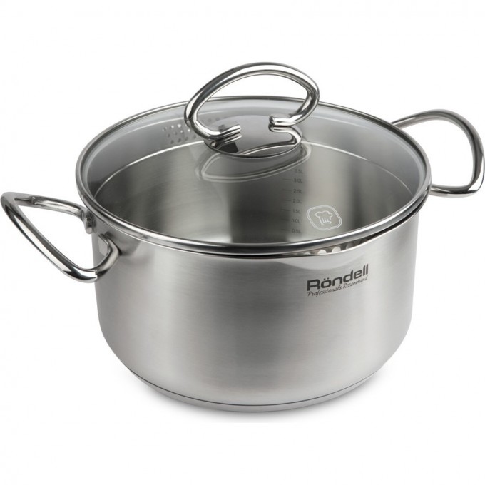 Кастрюля с крышкой RONDELL EDEL 18 см, 2,1 л RDS-990