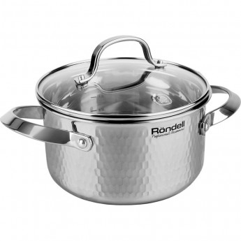 Кастрюля с крышкой RONDELL RAINDROPS 20 см, 3,2 л